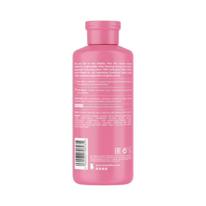 Lee Stafford Plump Up The Volume Conditioner, Thickening and Lightweight Hair Booster, 250ml