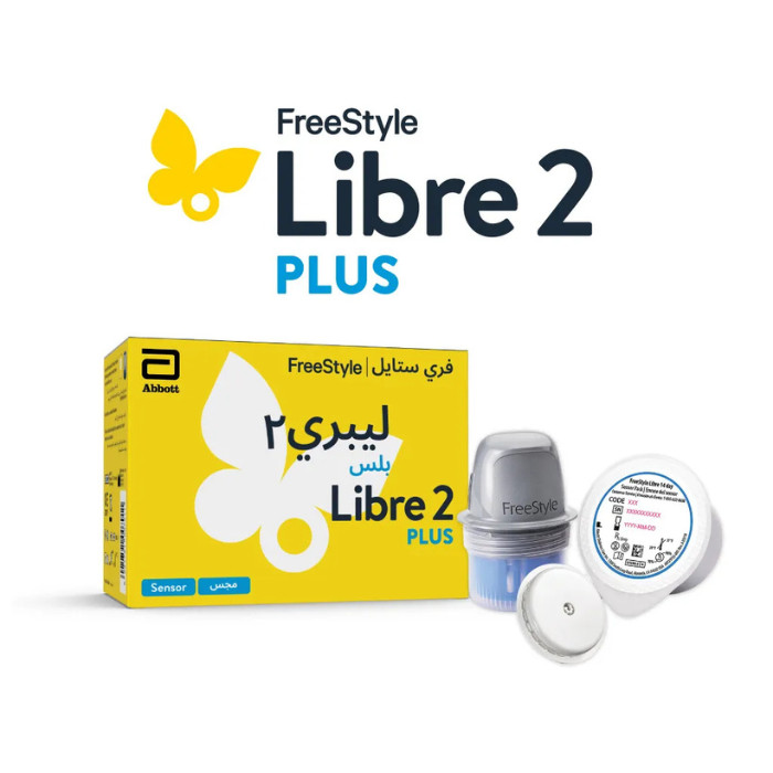 Freestyle Libre 2 Plus Sensor, Continuous Glucose Monitoring – 1 Pack
