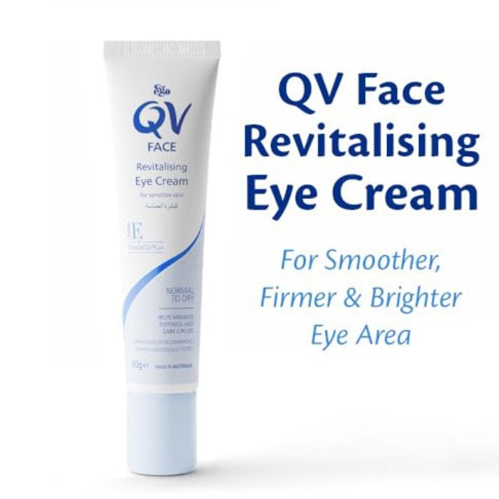 Ego QV Face Revitalising Eye Cream, Reduces Fine Lines, Puffiness, and Dark Circles, Hydrating Care, 30g