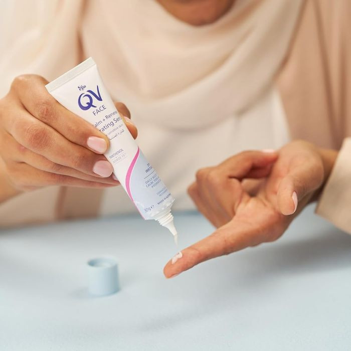 Ego QV Face Calm + Renew, Hydrating and Anti- Aging Serum for Sensitive Skin with Niacinamide, 30g