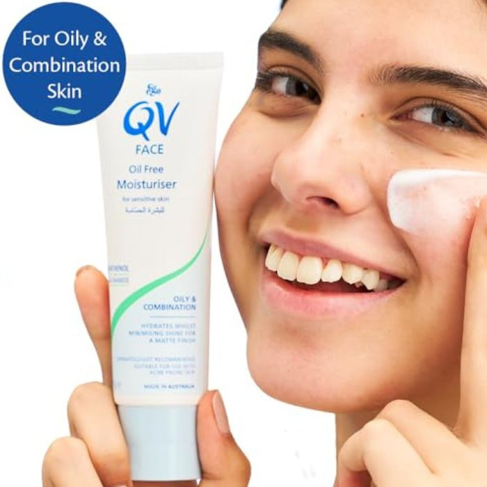 Ego QV Face Oil-Free Moisturizer, Lightweight Hydration, Matte Finish for Oily, Acne-Prone, and Combination Skin, 75g