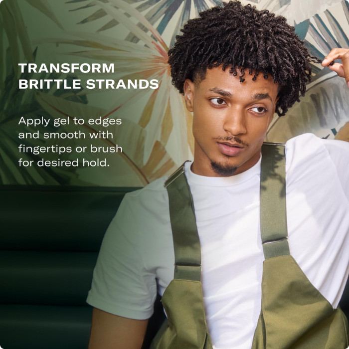 Mielle Organics Rosemary Mint Strengthening Gel, Biotin-Infused Hold and Nourishment for Healthy Edges - 57g