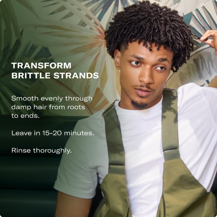 Mielle Organics Rosemary Mint Strengthening Hair Masque, Deep Moisture and Repair with Biotin, Honey & Oils - 340g