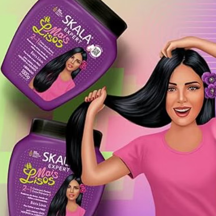 Skala Expert Mais Lisos 2-in-1 Cream, Frizz Control, Hydration and Smooth Finish for Straight Hair – 1000g