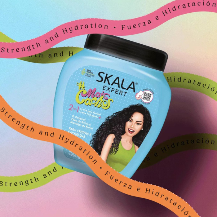 Skala Expert Mais Cachos 2 -in- 1 Curl Treatment Cream, Hydration, Definition, and Repair for Curly Hair - 1000g