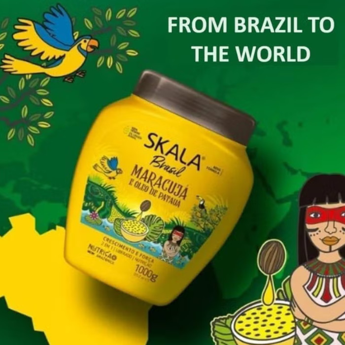 Skala Brasil Maracuja & Pataua Oil 2 In 1 Cream, Growth, Strength and Nourishment for All Hair Types – 1000g
