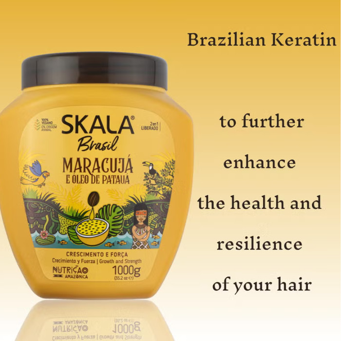 Skala Brasil Maracuja & Pataua Oil 2 In 1 Cream, Growth, Strength and Nourishment for All Hair Types – 1000g