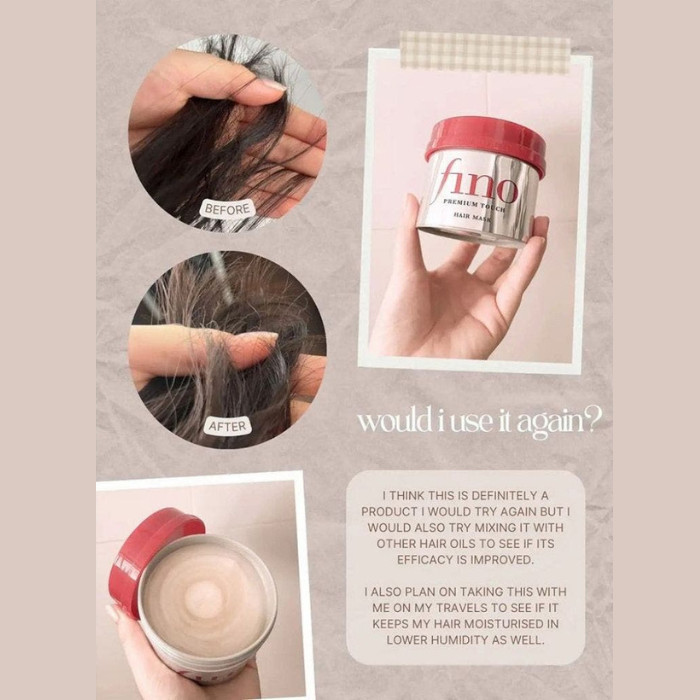 Shiseido Fino Premium Touch Mask, Deep Repair Treatment for Dry, Damaged, and Over-Processed Hair - 230g