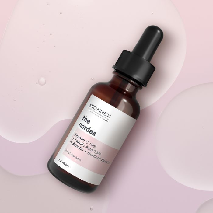 Bionnex The Nordea Vitamin C + Ferulic + Burdock, Brightening and Anti-Aging Serum for All Skin Types, 30ml