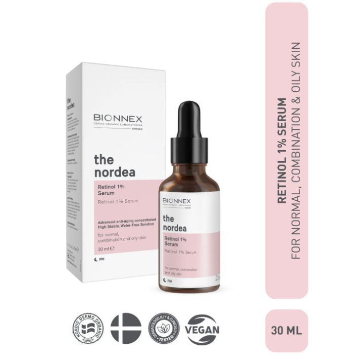 Bionnex The Nordea Retinol 1%, Anti-Aging Face Serum for Wrinkles, Fine Lines and Uneven Texture, 30ml