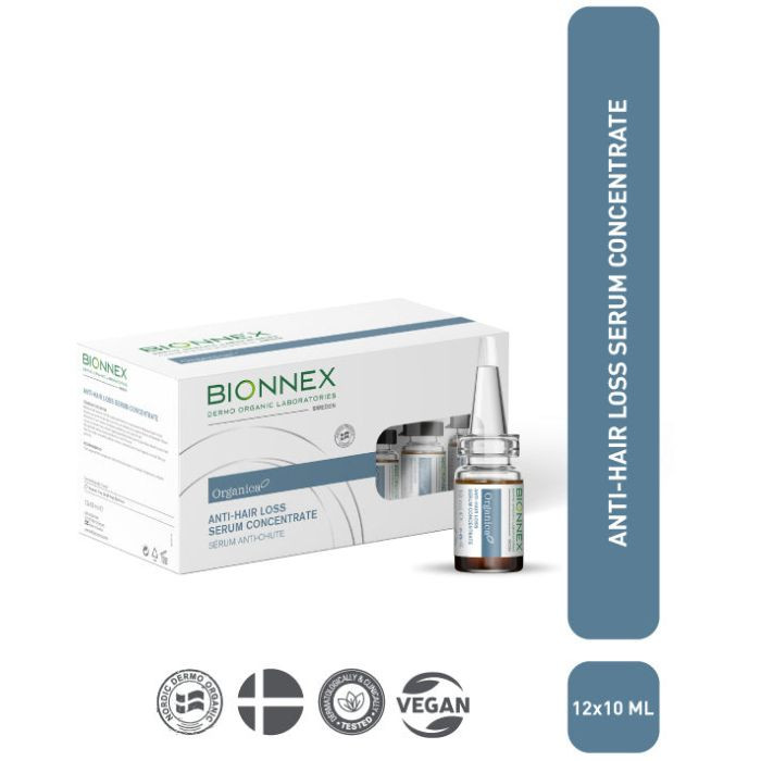 Bionnex Organica Anti-Hair Loss Serum Concentrate 10ml, Strengthening Hair Growth for All Hair Types, Pack of 12