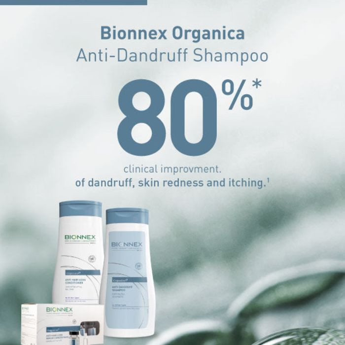 Bionnex Organica Anti-Hair Loss & Dandruff Control Shampoo, Strengthens Roots and Soothes Scalp Naturally, 300ml
