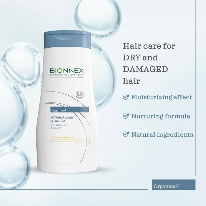 Bionnex Organica Anti-Hair Loss Shampoo for Dry & Damaged Hair, Moisturizing and Strengthening Formula, 300ml