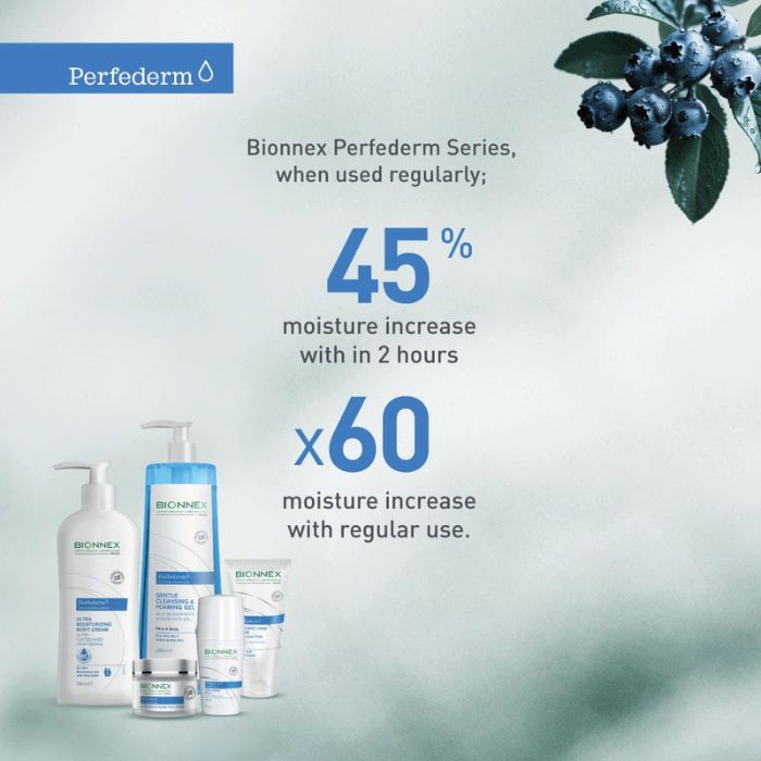 Bionnex Perfederm Gentle Cleansing Foaming Gel, Face and Body Wash for Dry and Sensitive Skin, 400ml
