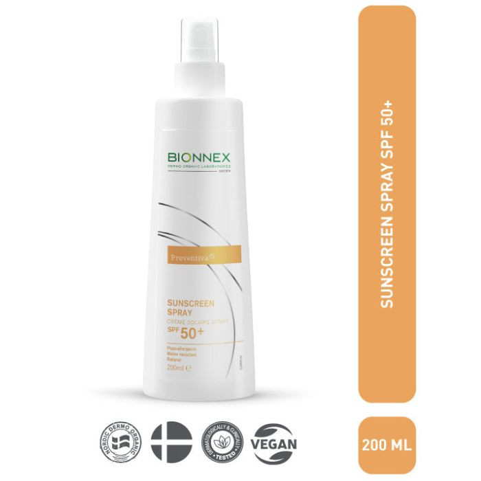 Bionnex Preventiva Sunscreen (SPF50+) High Protection, Hydrating, Non-Sticky Sun Spray, 200ml