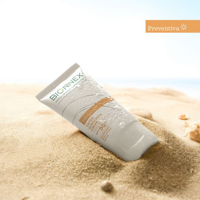 Bionnex Preventiva Sunscreen (SPF50+) Tinted Cream, Conceals Imperfections and Protects Skin, 50ml