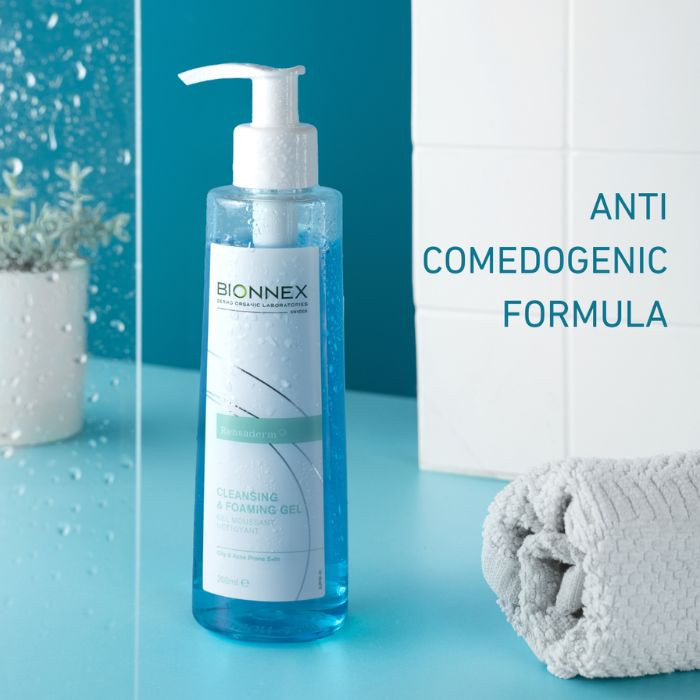 Bionnex Rensaderm Cleansing & Foaming Gel, Cleanser for Oily and Acne-Prone Skin with Trio-Acid Complex, 200ml