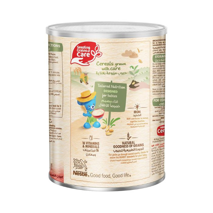 Nestle Cerelac No Added Sugar Multigrain with Milk, Iron+, Vitamins and Zinc for 6+ Months Babies, 400g