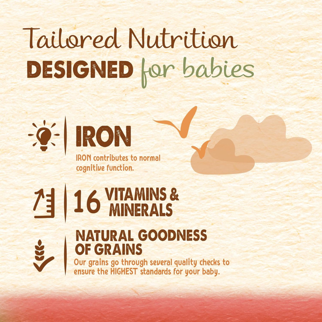 Nestle Cerelac No Added Sugar Multigrain with Milk, Iron+, Vitamins and Zinc for 6+ Months Babies, 400g