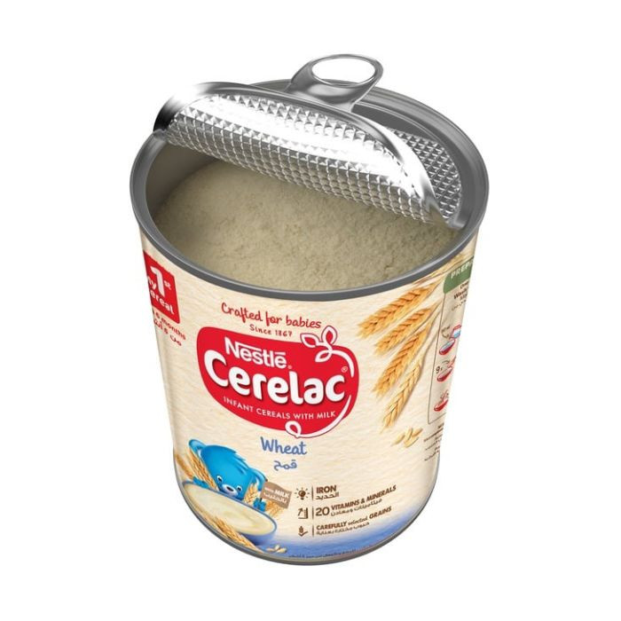 Nestle Cerelac Wheat No Added Sugar, Iron-Fortified Baby Cereal for 6+ Months, Rich in Vitamins and Minerals, 400g