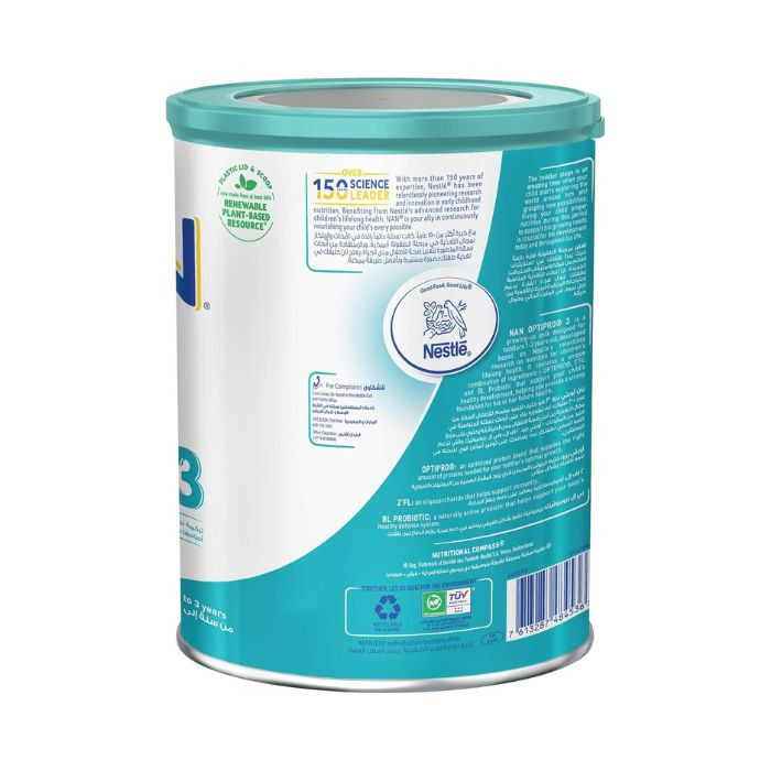 Nan Optipro 3 Toddler Milk Formula 800g, Nutrient-Rich Powder for 1+ Year Toddlers, Pack of 2pcs