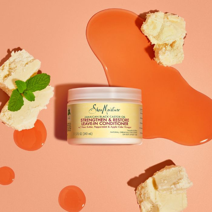Shea Moisture Jamaican Black Castor Oil Strengthen & Restore Leave-In Conditioner for Damaged Hair, 340 ml