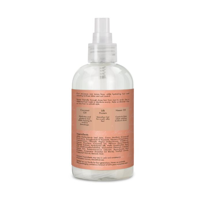 Shea Moisture Coconut & Hibiscus Hold & Shine Mist, Frizz Control and Hydrating Curl Spray, 237ml