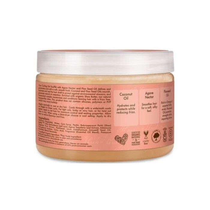 Shea Moisture Coconut & Hibiscus Curling Gel Souffle, Define, Hydrate and Control Frizz Naturally, 340g