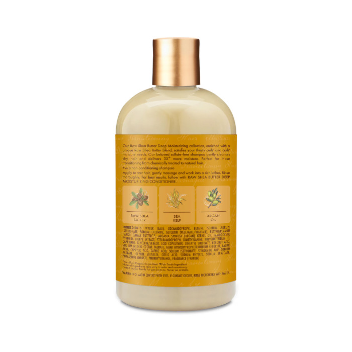Shea Moisture Raw Shea Butter Deep Moisturizing Shampoo Sulphate-Free Cleanser for Dry and Transitioning Hair - 384ml