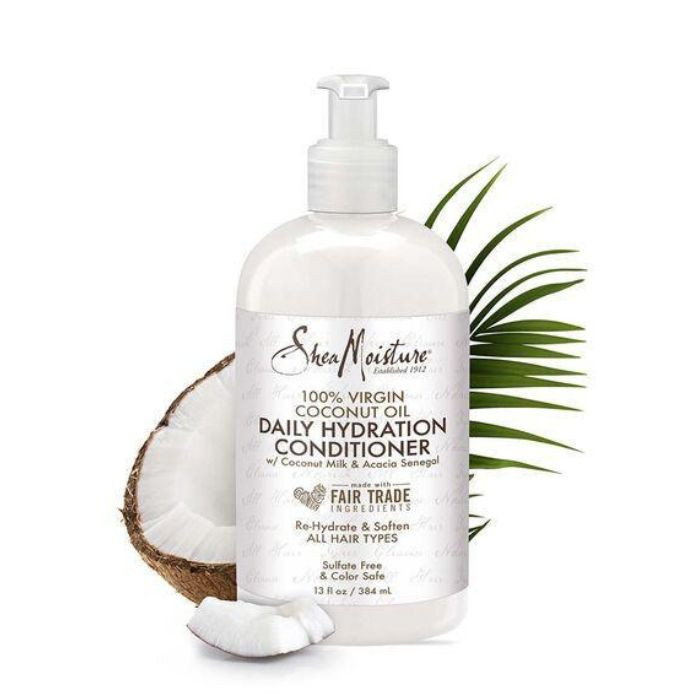 Shea Moisture 100% Virgin Coconut Oil Daily Hydration Conditioner, Nourish and Detangle, 384ml