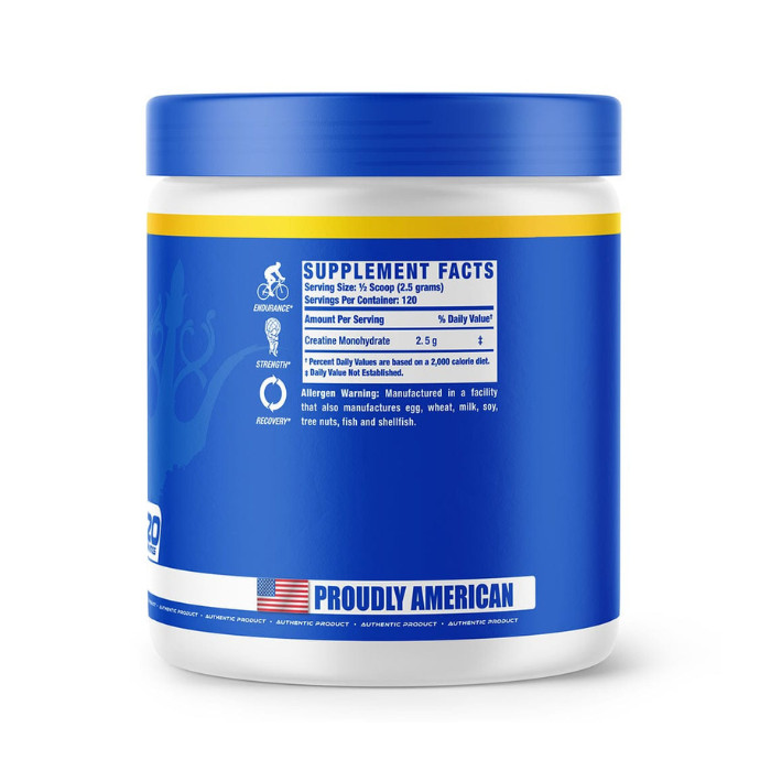 Ronnie Coleman Creatine-XS Unflavored, Pure Creatine Monohydrate for Muscle Strength and Recovery - 120 Servings
