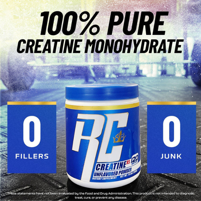 Ronnie Coleman Creatine-XS Unflavored, Pure Creatine Monohydrate for Muscle Strength and Recovery - 120 Servings