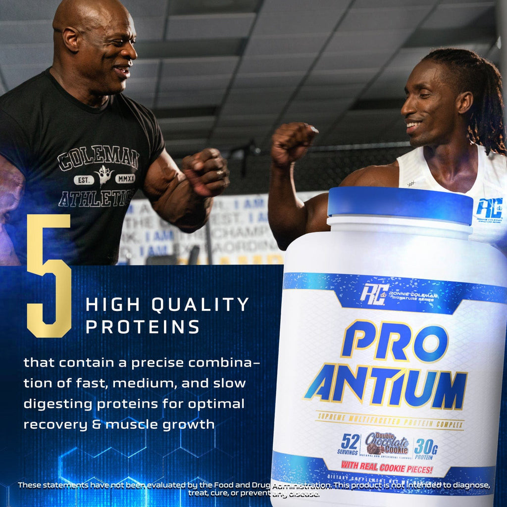 Ronnie Coleman Pro-Antium Double Chocolate Cookie, Multi-Source Protein Blend with Creatine & BCAAs, 5lb