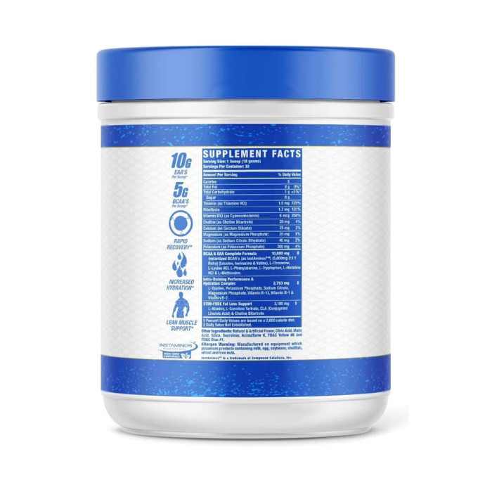 Ronnie Coleman Amino Tone + EAA Cherry Limeade, BCAA, Electrolytes and Fat Loss Support - 30 Servings