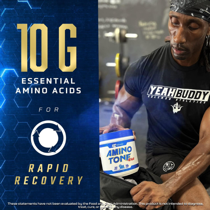Ronnie Coleman Amino Tone + EAA Cherry Limeade, BCAA, Electrolytes and Fat Loss Support - 30 Servings