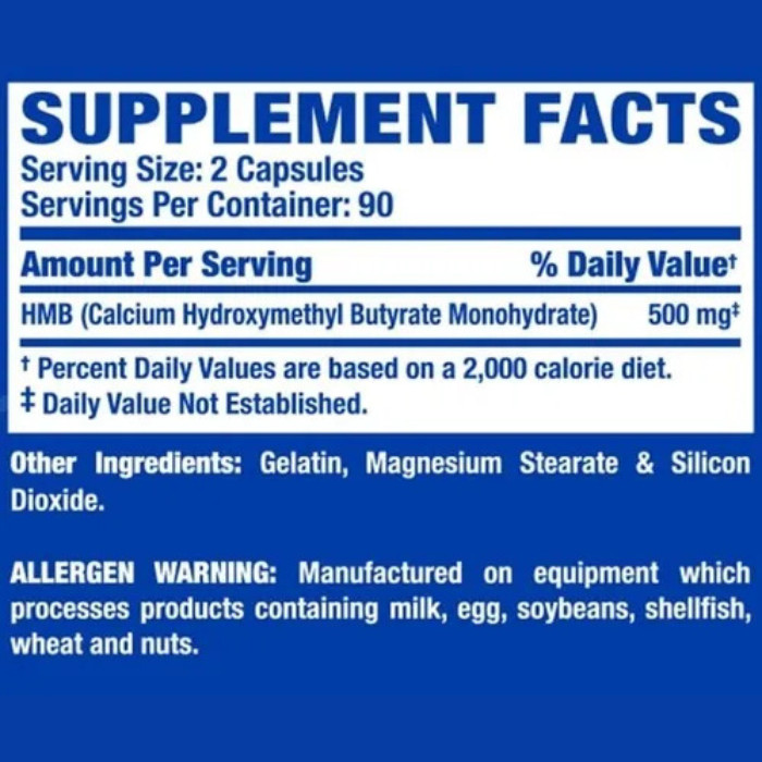 Ronnie Coleman HMB XS, Muscle Recovery, Lean Mass, Strength and Endurance Support - 180 Capsules