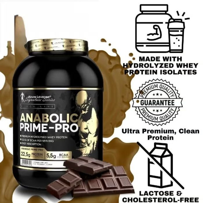 Kevin Levrone Anabolic Prime-Pro Whey Protein Chocolate, Hydrolyzed for Muscle Growth and Recovery, 2kg