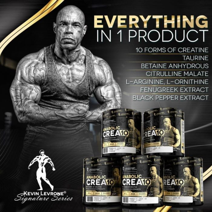Kevin Levrone Anabolic Crea10 Blackberry Pineapple, Advanced 10-Form Creatine for Strength and Recovery, 207g
