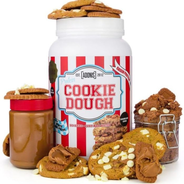 Adonis Gear Protein Cookie Dough Caramelized, High Protein Low Carb Dessert, Muscle Recovery Fuel, 1kg