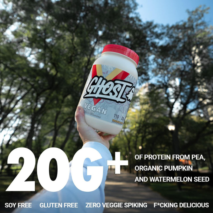 Ghost Vegan Protein, Chocolate Cereal Milk, 20g Plant-Based Protein, Soy and Gluten Free - 28 Servings