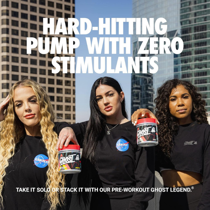 Ghost Pump Pre-Workout, Warheads Sour Watermelon Nitric Oxide Booster Supplement - 40 Servings