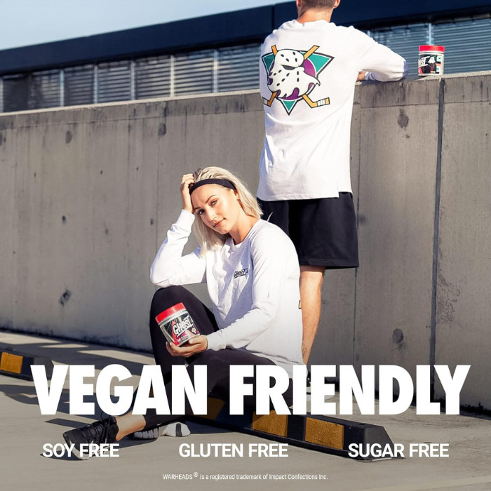 Ghost Pump Pre-Workout, Warheads Sour Watermelon Nitric Oxide Booster Supplement - 40 Servings