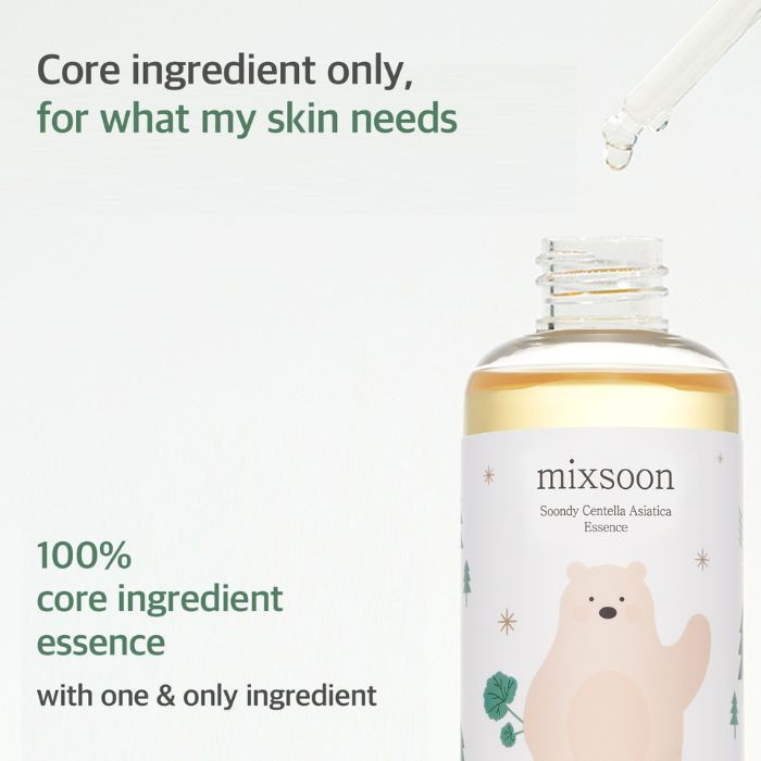 Mixsoon Soondy Centella Asiatica Soothing, Hydrating, and Barrier Strengthening Essence, 100ml