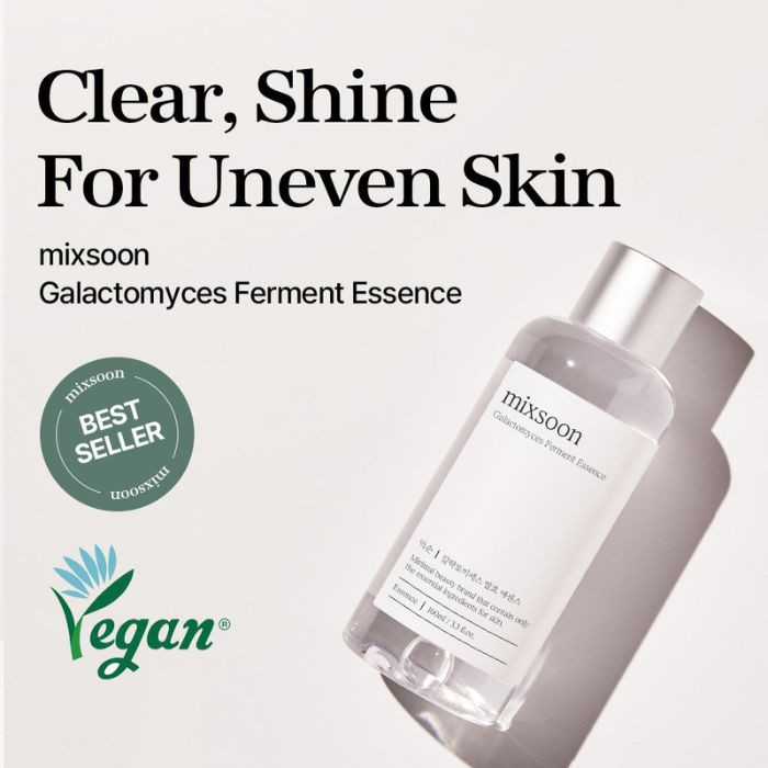 Mixsoon Galactomyces Ferment, Brightening, Hydrating, and Skin Tone-Correcting Essence, 100ml