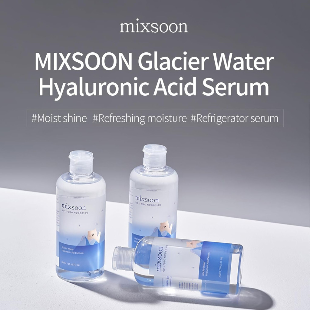 Mixsoon Glacier Water Hyaluronic Acid, Deep Hydration and Skin Barrier Strengthening Serum, 100ml