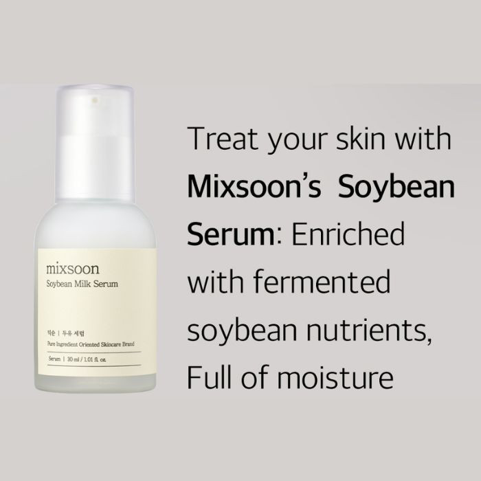 Mixsoon Soybean Milk Moisturizing and Soothing Serum for Skin Barrier, Oil-Water Balance, 50ml