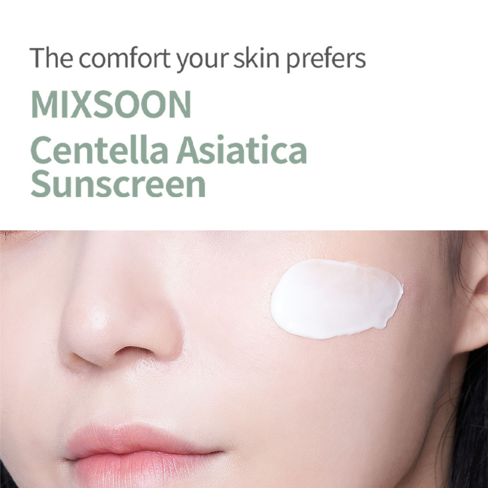 Mixsoon Centella (SPF 50+) Daily Sunscreen with Asiatica for UV Protection and Hydration, 50g