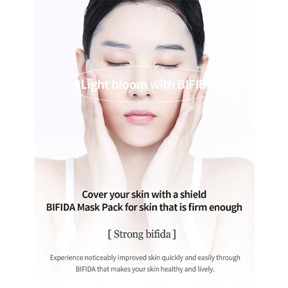 Mixsoon Bifida Mask Pack 25g, Probiotic Sheet with Lactobacillus for Hydration and Skin Balance, 5 pcs