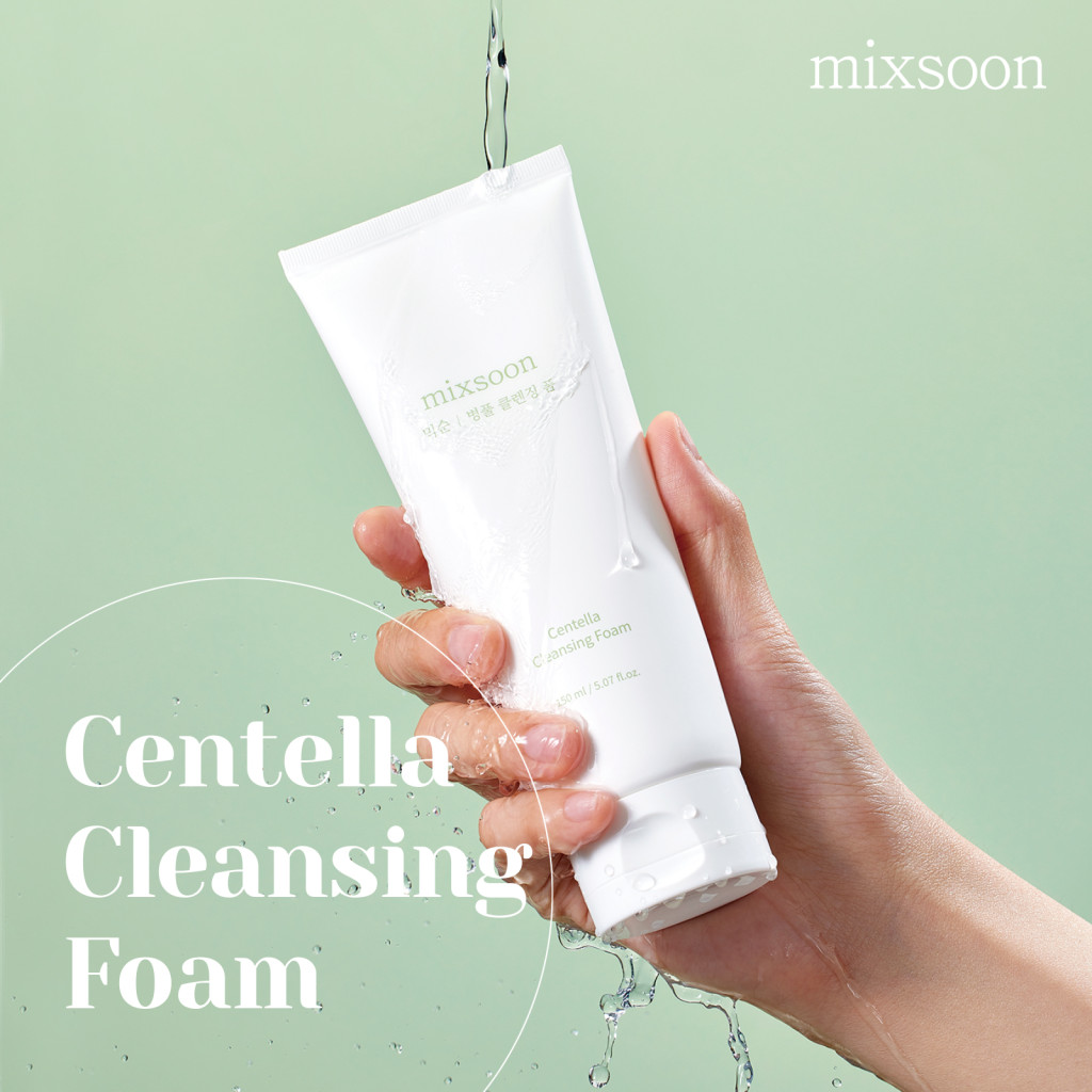 Mixsoon Centella Cleansing Foam, Low pH Gentle Cleanser with Salicylic Acid for Sensitive Skin, 150ml