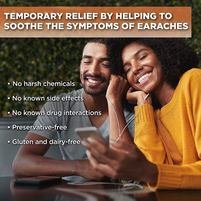 Similasan Earache Relief Drops, Natural Soothing Ear Pain Relief, Gentle and Chemical-Free Formula, 10ml